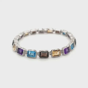 Reed color stone bracelet