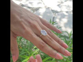  silver chalcedony ring