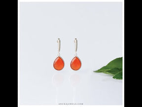  carnelian silver earrings