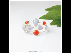  carnelian & chalcedony handcuff