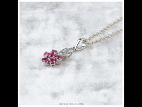  ruby & diamond pendant