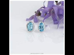  blue topaz earrings