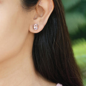 Fascinating Morganite gemstone earring