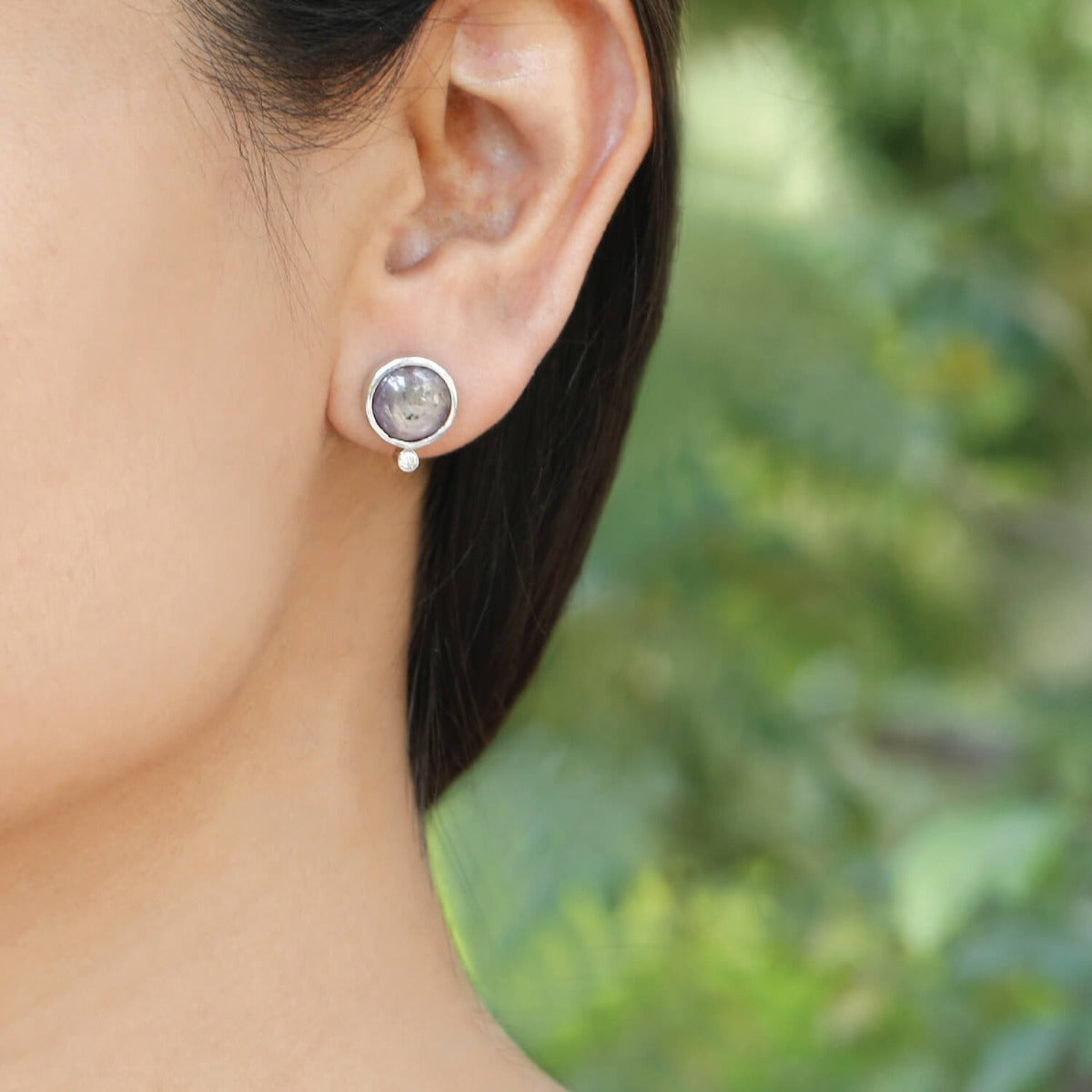 Astonishing star ruby & diamond earrings