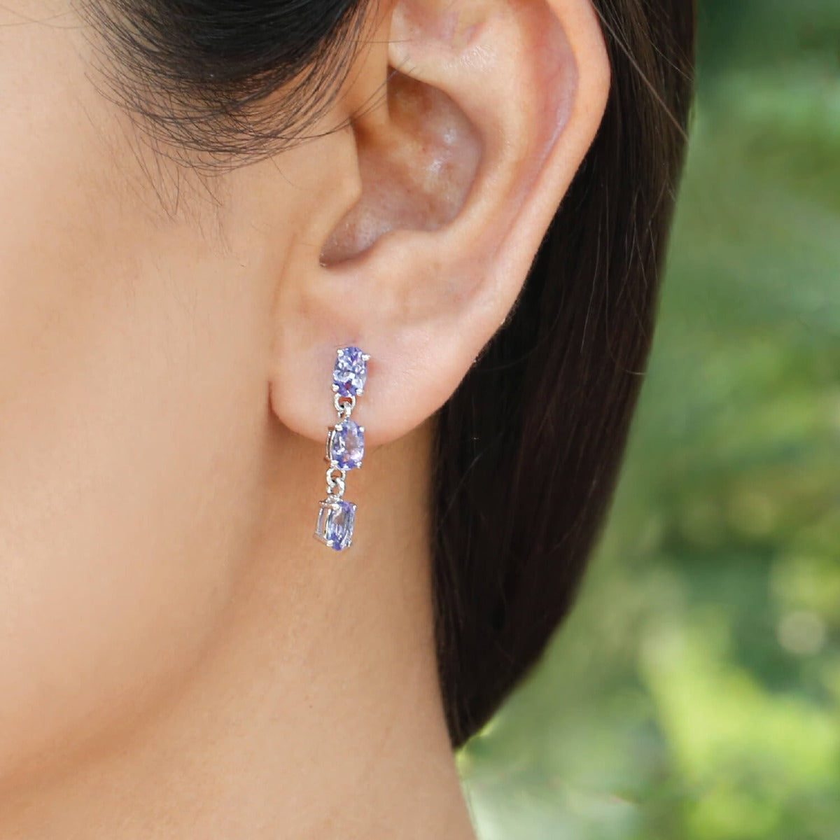 Exquisite Tanzanite Silver 925 Earrings