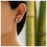 sapphire earrings, silver earrings, sterling silver earrings, buy sapphire earrings, sapphire jewelry, blue earrings, sapphire studs, buy studs online, buy sapphire studs, diamond studs, sapphire & diamond studs, sapphire & diamond earrings, diamond jewel