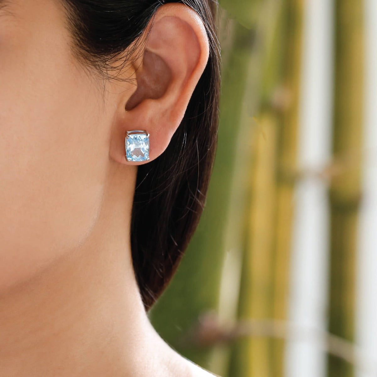 silver earrings, sterling silver earrings, blue topaz earrings, buy blue topaz jewelry, multi color earrings, fancy earrings, gemstone earrings, blue topaz studs, silver studs