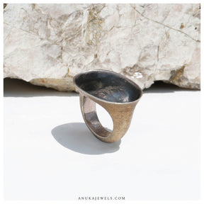  Uniquely earthy silver ring