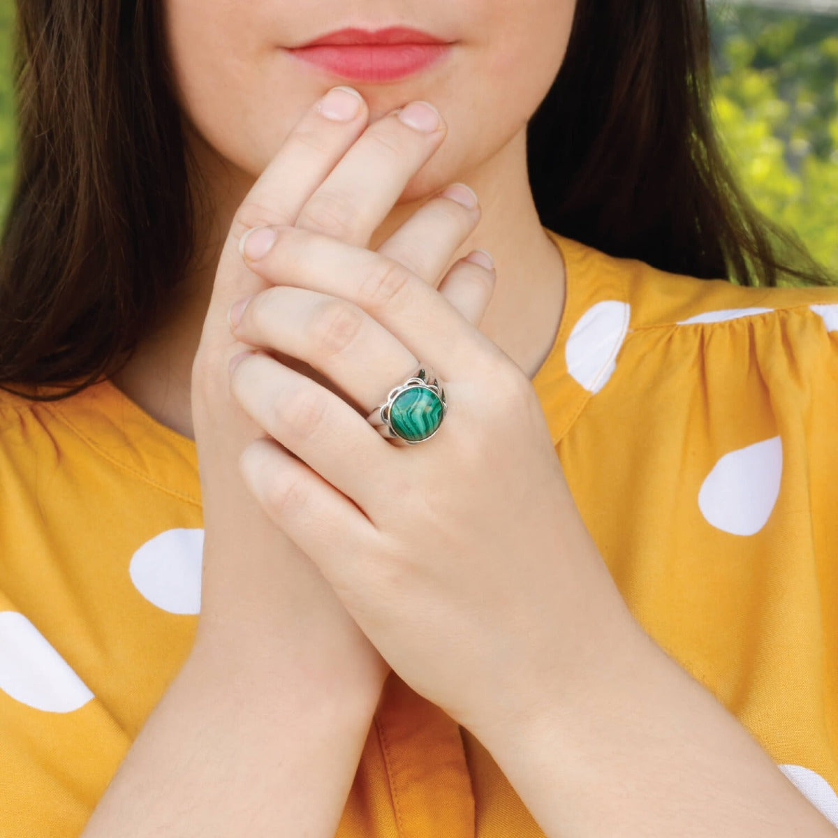 Enchanting malachite ring