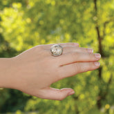 Splendid Rutile Quartz Silver 925 Ring