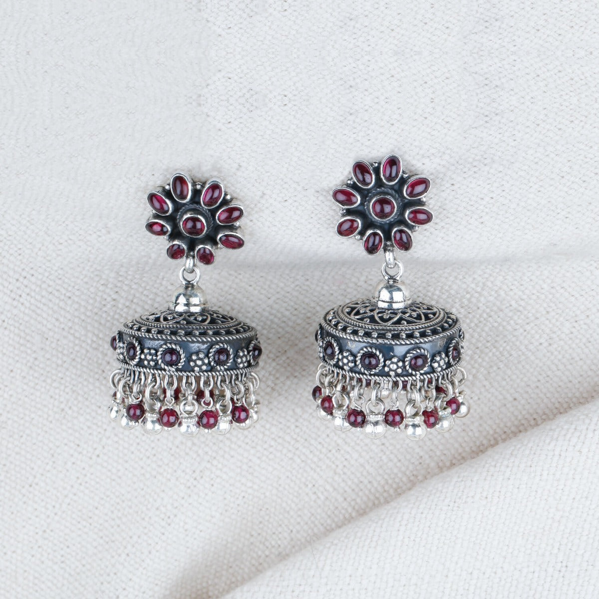 silver earrings