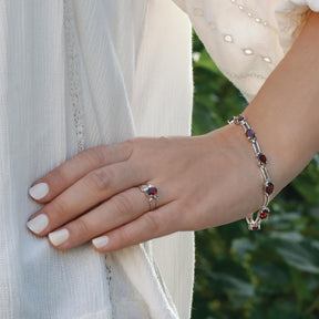 Garnet Silver 925 Ring