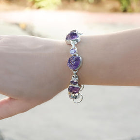 rough stone jewelry, raw stone jewelry, buy amethyst jewelry, buy raw stone jewelry, sterling silver bracelet, buy bracelet , buy bracelet online, buy amethyst bracelet, raw amethyst bracelet