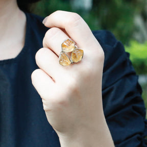 citrine ring, flower ring, citrine flower ring, flower citrine ring, yellow ring,Citrine Flower Silver Ring
rough citrine ring, raw citrine ring, 