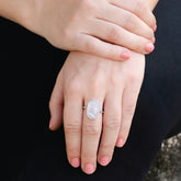 silver ring, sterling silver ring, chalcedony ring, silver ring, silver chalcedony ring, blue ring, silver blue ring, blue silver ring, 