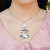 Abalone 3 step sterling silver pendant