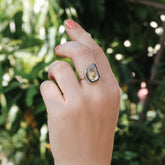 Vintage Style Oval Abalone Ring