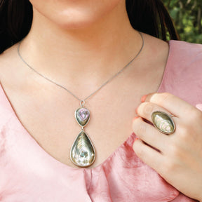 Water droplet Abalone pendant