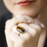 Tiger Eye Silver 925 Ring
