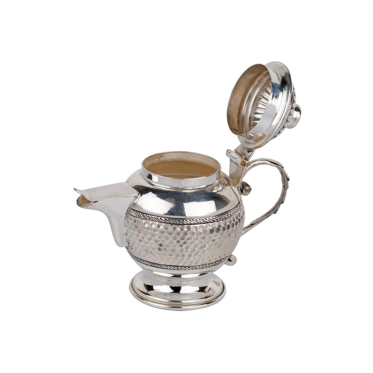 Handcrafted Elephant carving silver milk pot