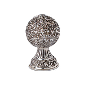 Antique silver floral pot ashtray