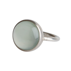  silver prehnite ring 