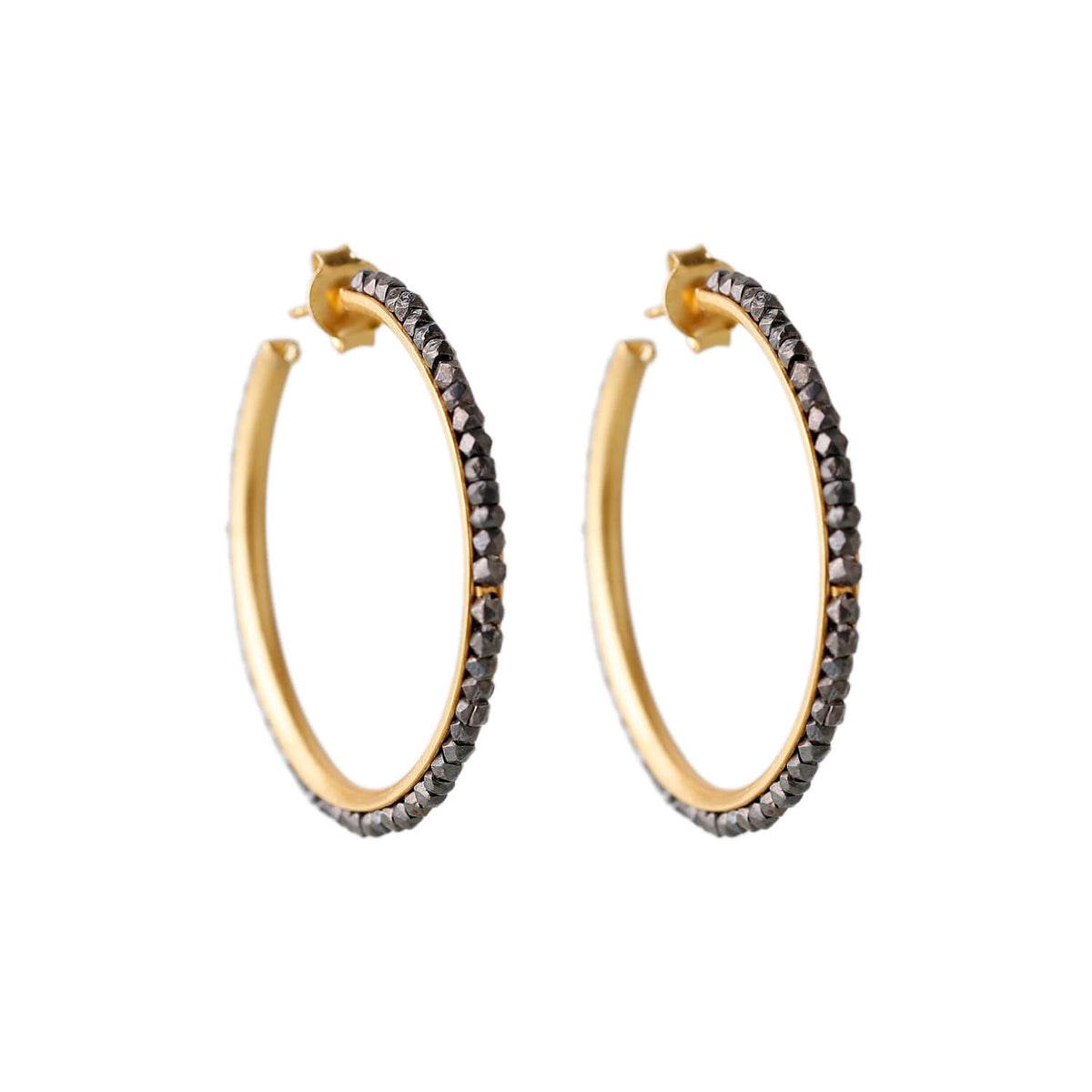 Shady Black and Gold Earrings