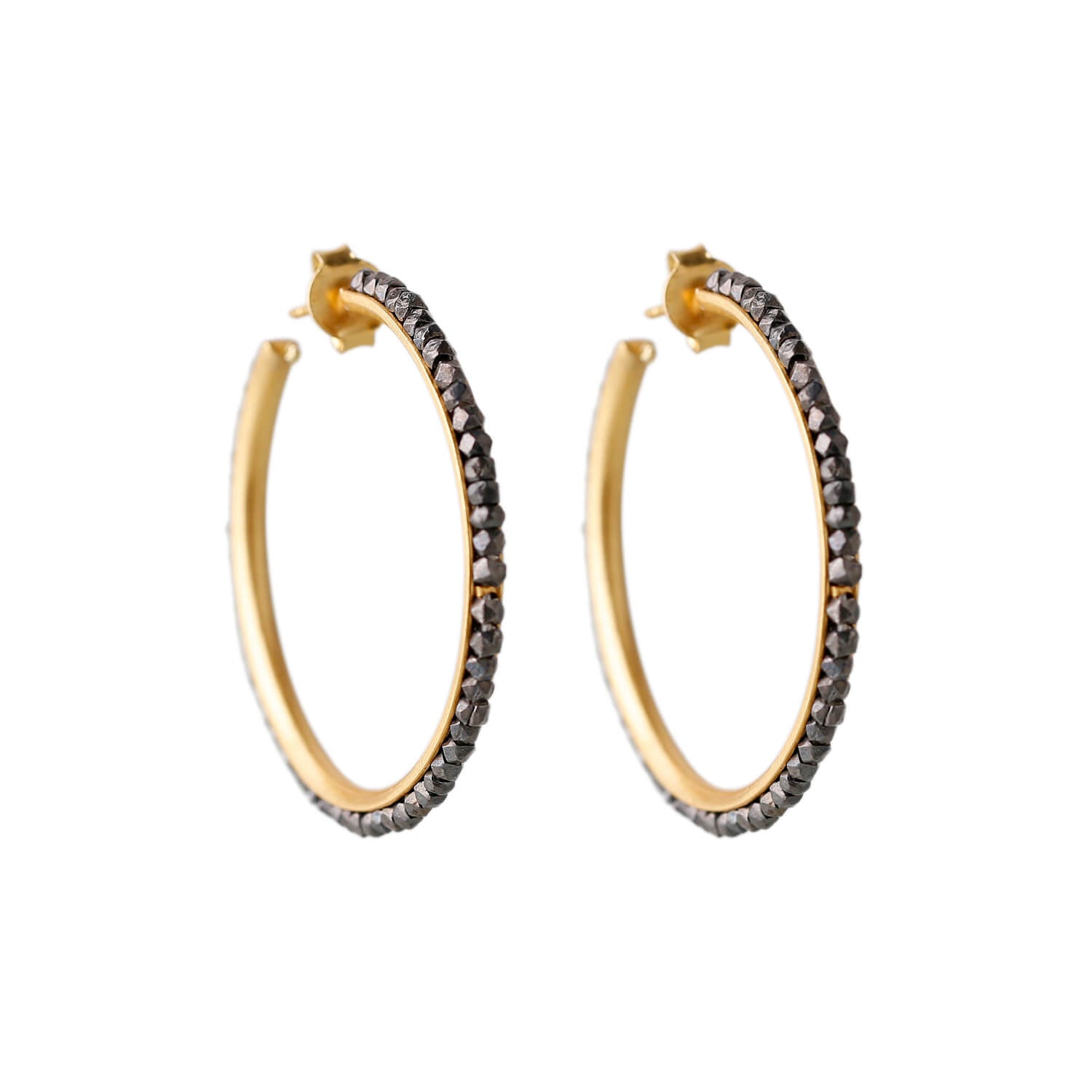 Shady Black and Gold Earrings