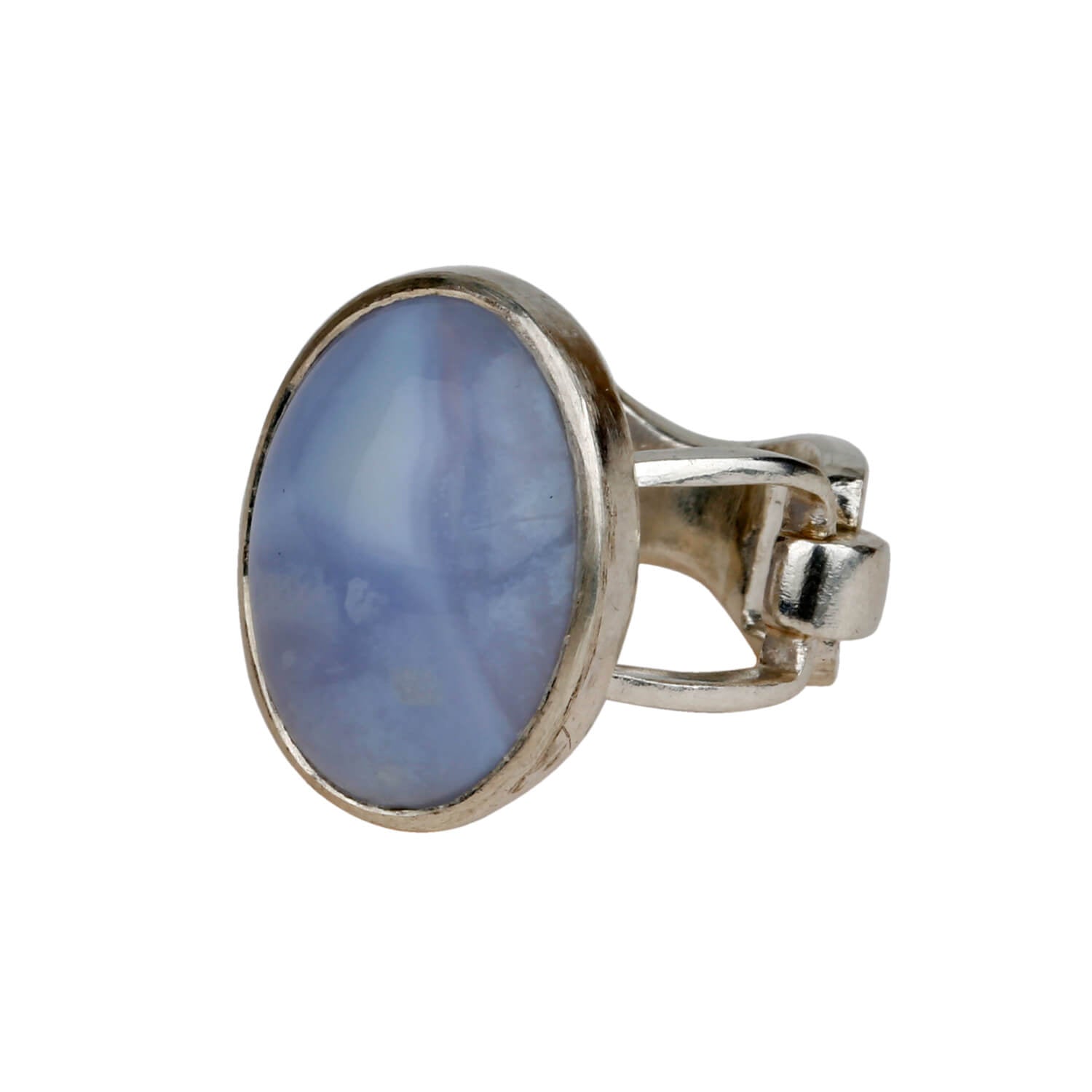 Chalcedony Silver Chain Ring