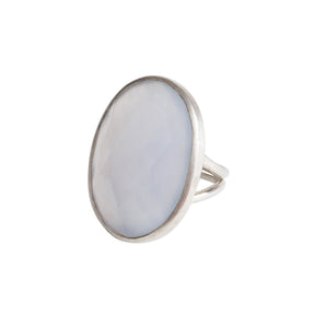  silver chalcedony ring