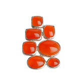 orange pendant, silver orange pendant, carnelian pendant, silver carnelian pendant, sterling silver pendant, carnelian jewelry