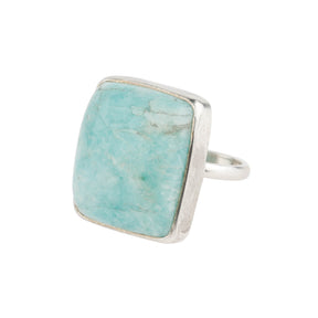 Square Amazonite Silver Ring, amazonite ring, blue ring, light blue ring, square ring,Red onyx, Black onyx, jewelry, Certified jewelry, Oval ring, square ring, round ring, Abalone, Labradorite, Morganite, Lemon quartz, quartz, Tanzanite, Iolite, Blue, Vio