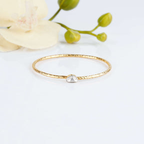 Elegant gold plated diamond bangle