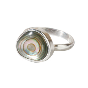 Handcrafted Abalone sterling silver ring