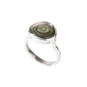 Handcrafted Abalone sterling silver ring