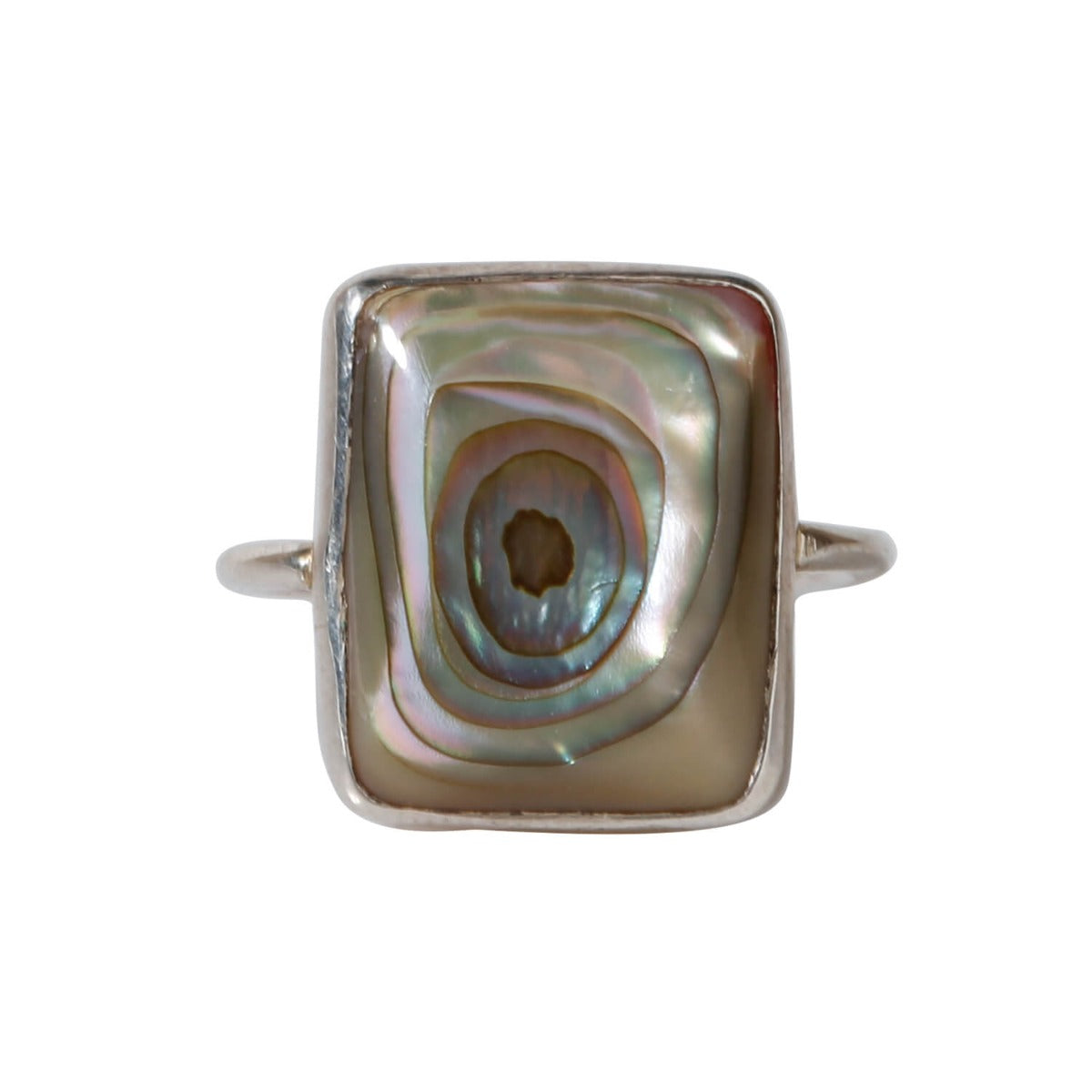 Abalone sterling silver ring
