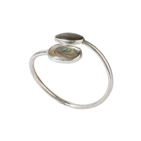 Oval end Abalone bangle