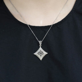 Sterling silver diamond shape Pendant