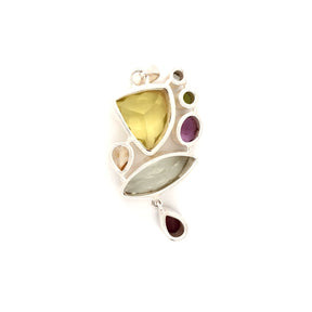 Adorable Multi Stone Silver 925 Pendant