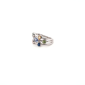 Ace color stone ring