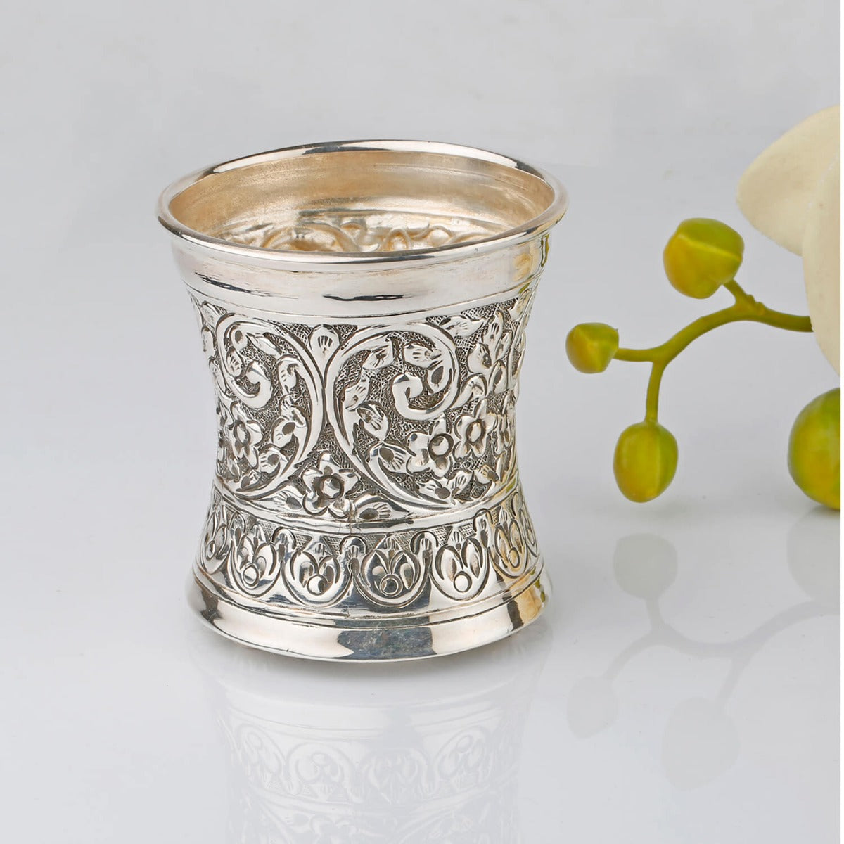 Beautifully handcrafted sterling silver glass