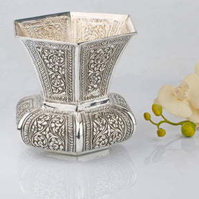 Kaira designed silver flower pot