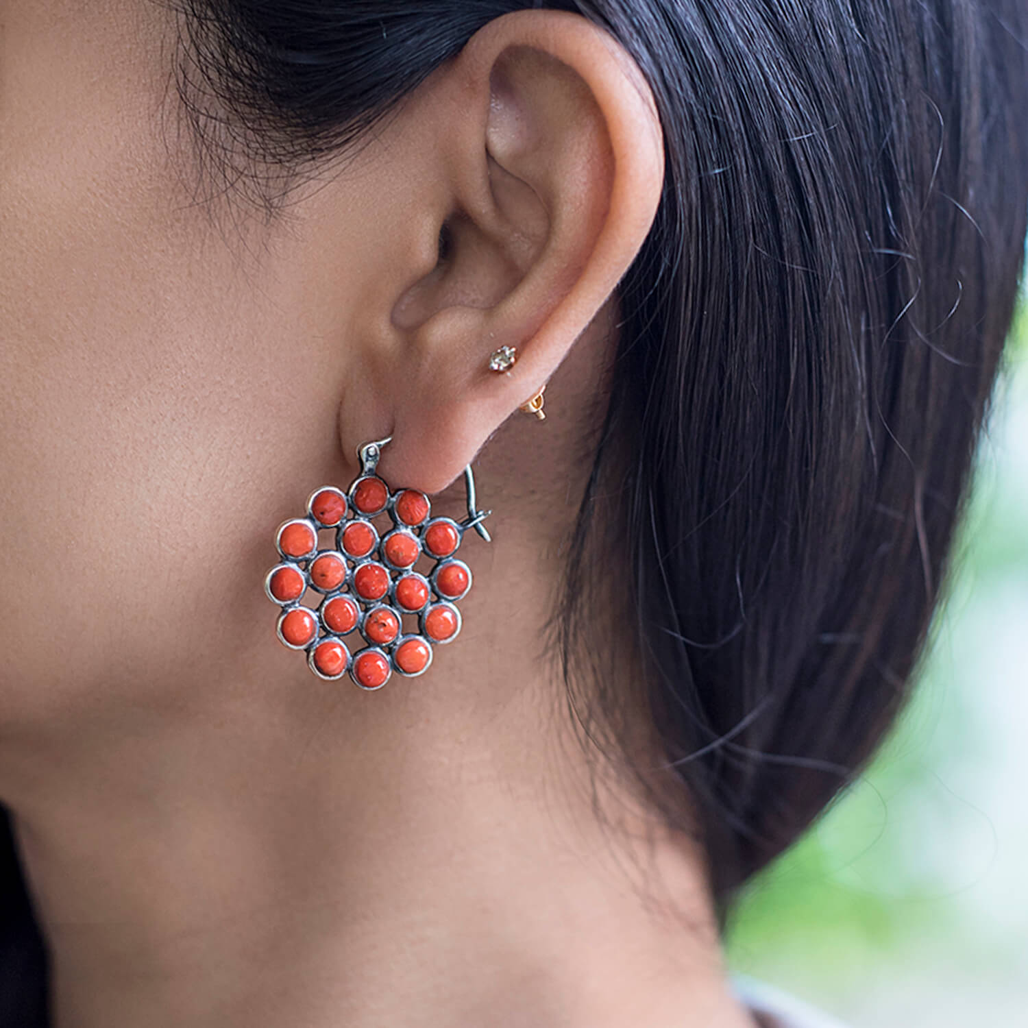  beads earrings
